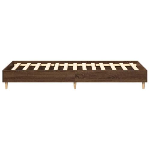 Sengestel uden madras 90x190 cm konstrueret træ brunt eg