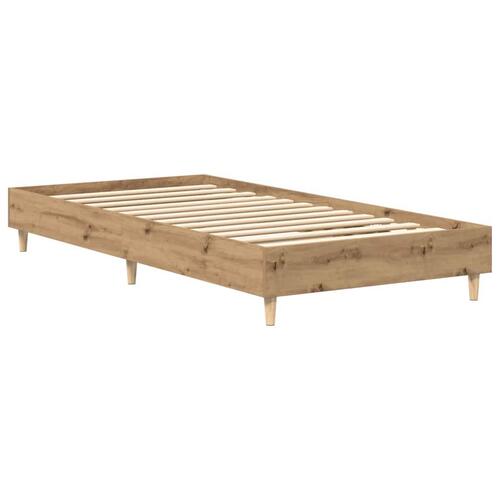 Sengestel uden madras 75x190 cm konstrueret træ kunsteg