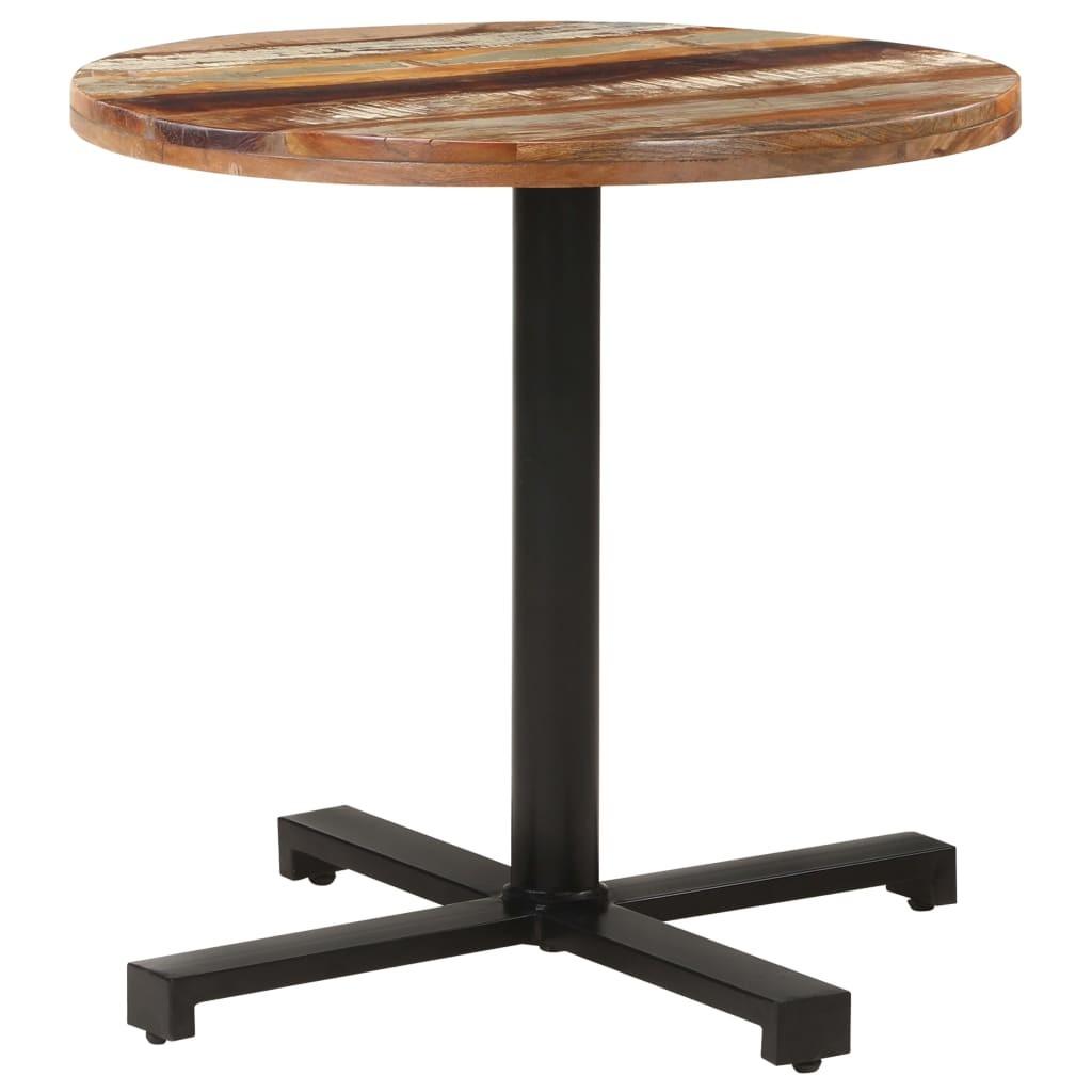 Bistrobord Ø80x75 cm massivt genbrugstræ