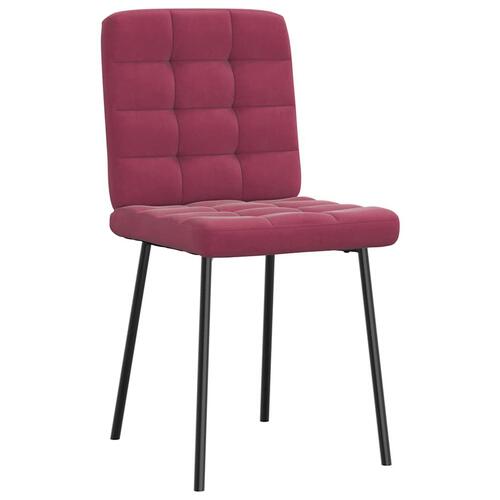 Spisebordsstole 4 stk. velour vinrød
