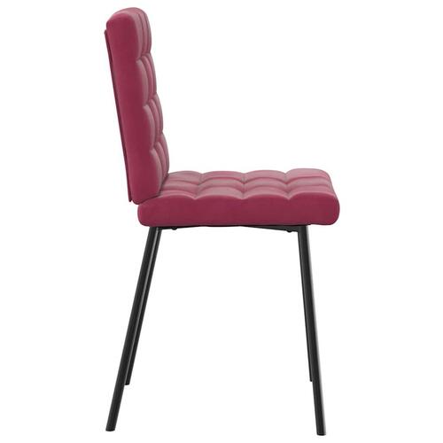 Spisebordsstole 4 stk. velour vinrød