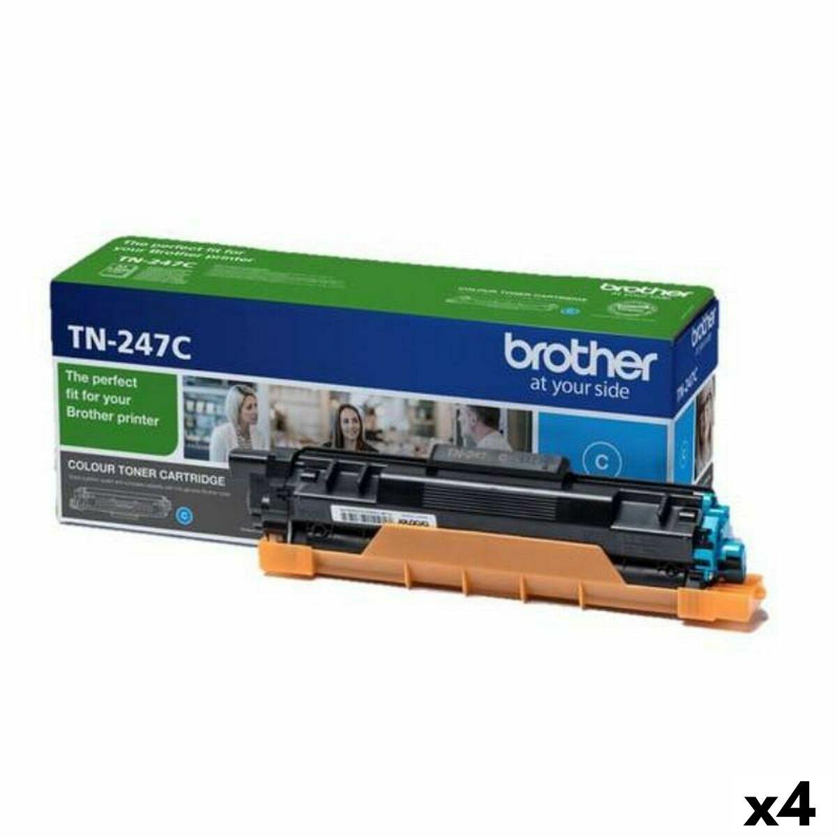 Brother TN-247C cyan toner - pakke med 4