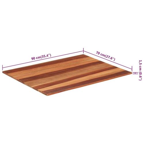 Bordplade 15-16 mm 70x90 cm massivt akacietræ