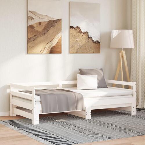 Udtræksseng uden madras 80x200 cm hvid