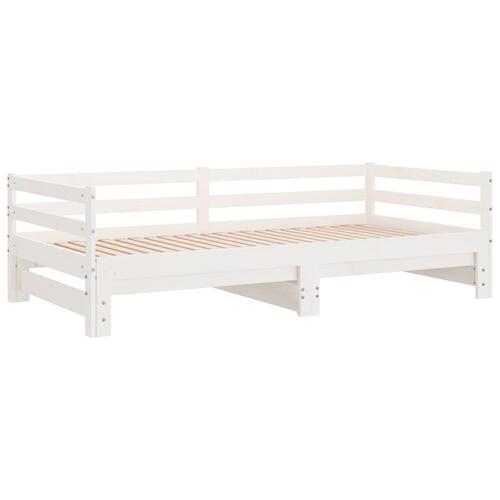 Udtræksseng uden madras 80x200 cm hvid