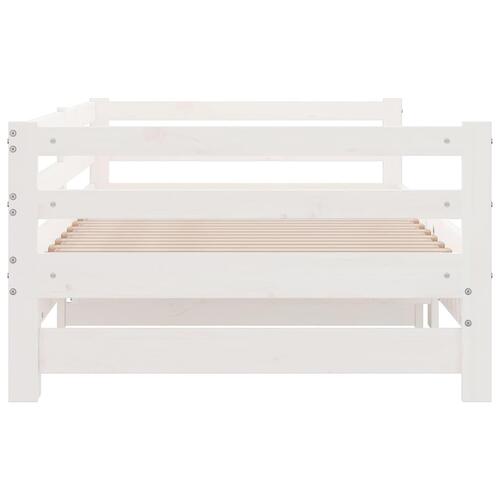 Udtræksseng uden madras 80x200 cm hvid