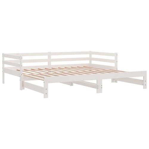 Udtræksseng uden madras 80x200 cm hvid