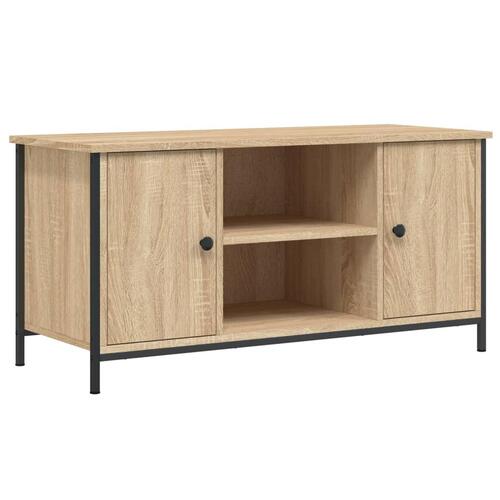 Tv-bord 100x40x50 cm konstrueret træ sonoma-eg