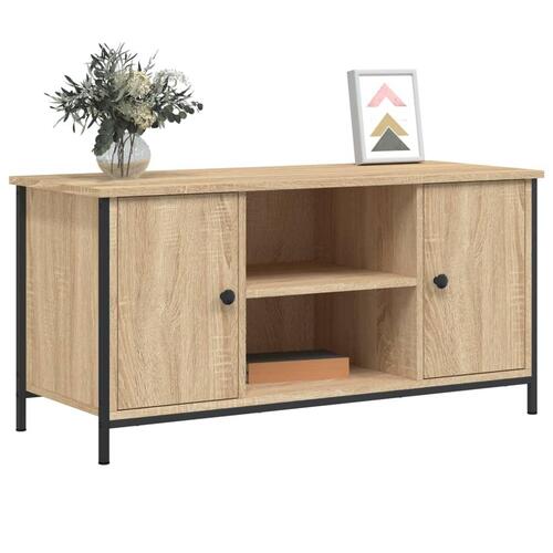 Tv-bord 100x40x50 cm konstrueret træ sonoma-eg