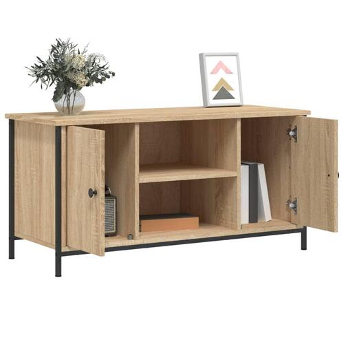 Tv-bord 100x40x50 cm konstrueret træ sonoma-eg
