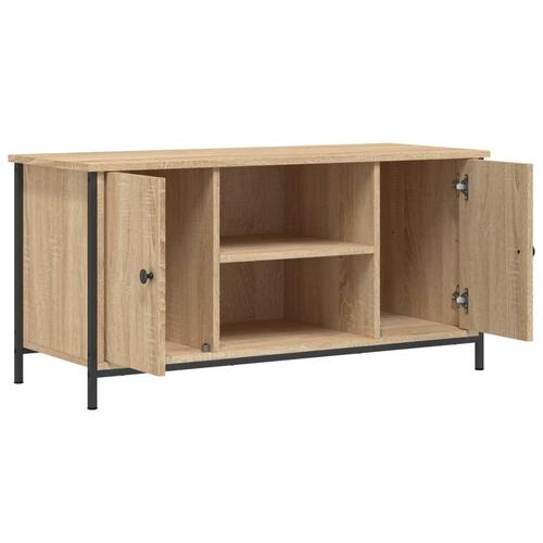 Tv-bord 100x40x50 cm konstrueret træ sonoma-eg