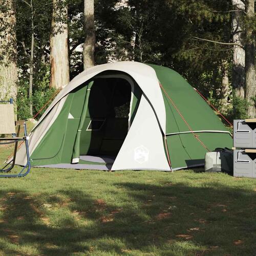 4-personers campingtelt vandafvisende grøn