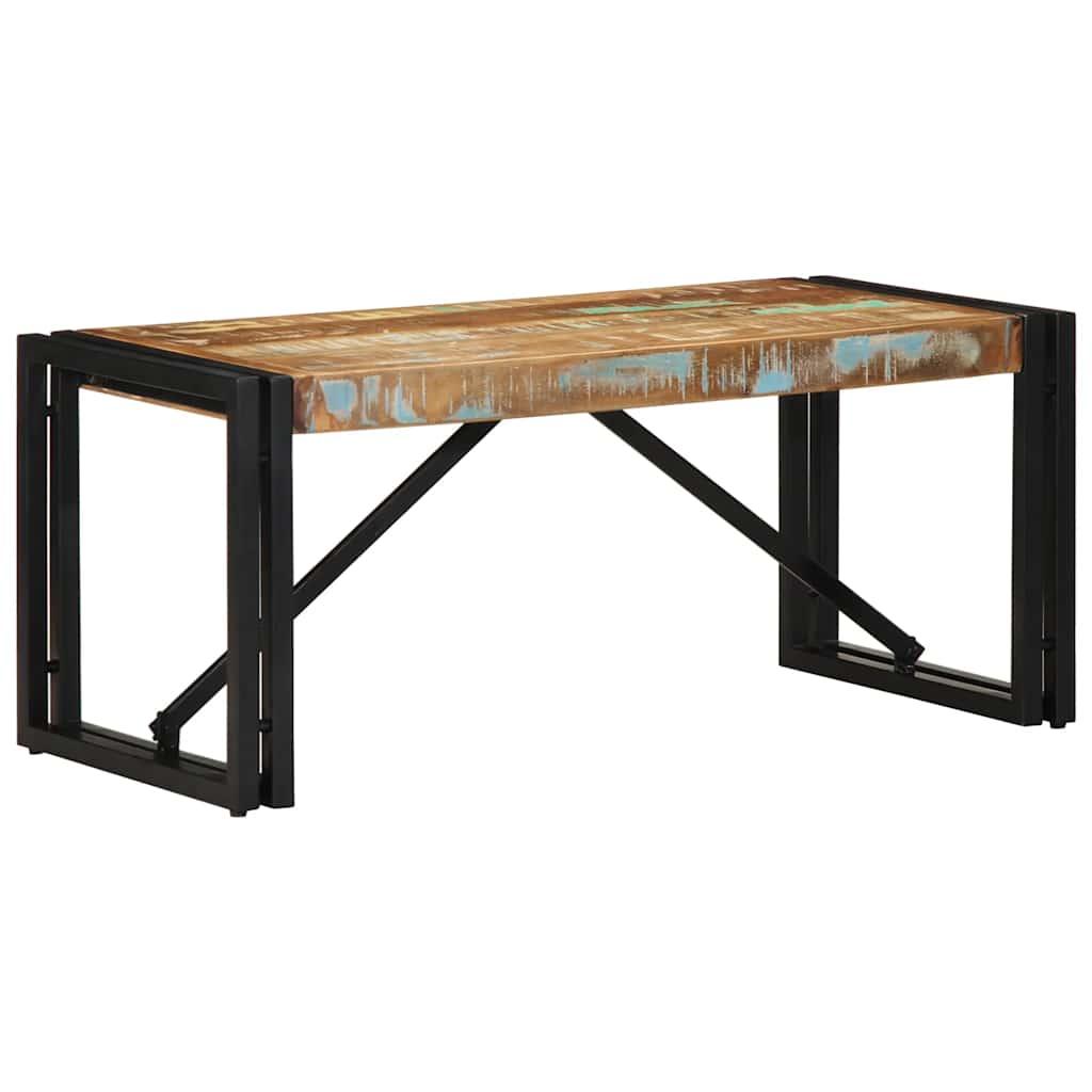 Sofabord 80x40x35 cm massivt genbrugstræ flerfarvet