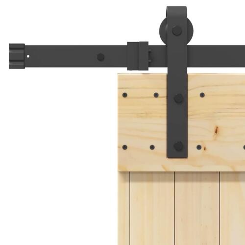 Skydedør med monteringssæt 85x210 cm massivt fyrretræ