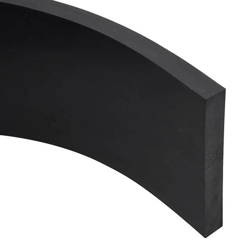 Gummikant til sneplov 180x15x2 cm sort