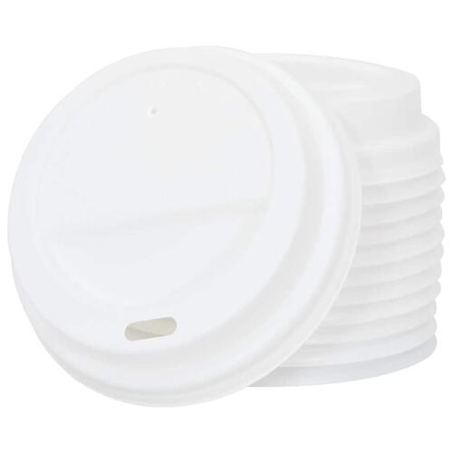 Papirkoplåg Ø80 mm 8 oz 1000 stk. hvid plast
