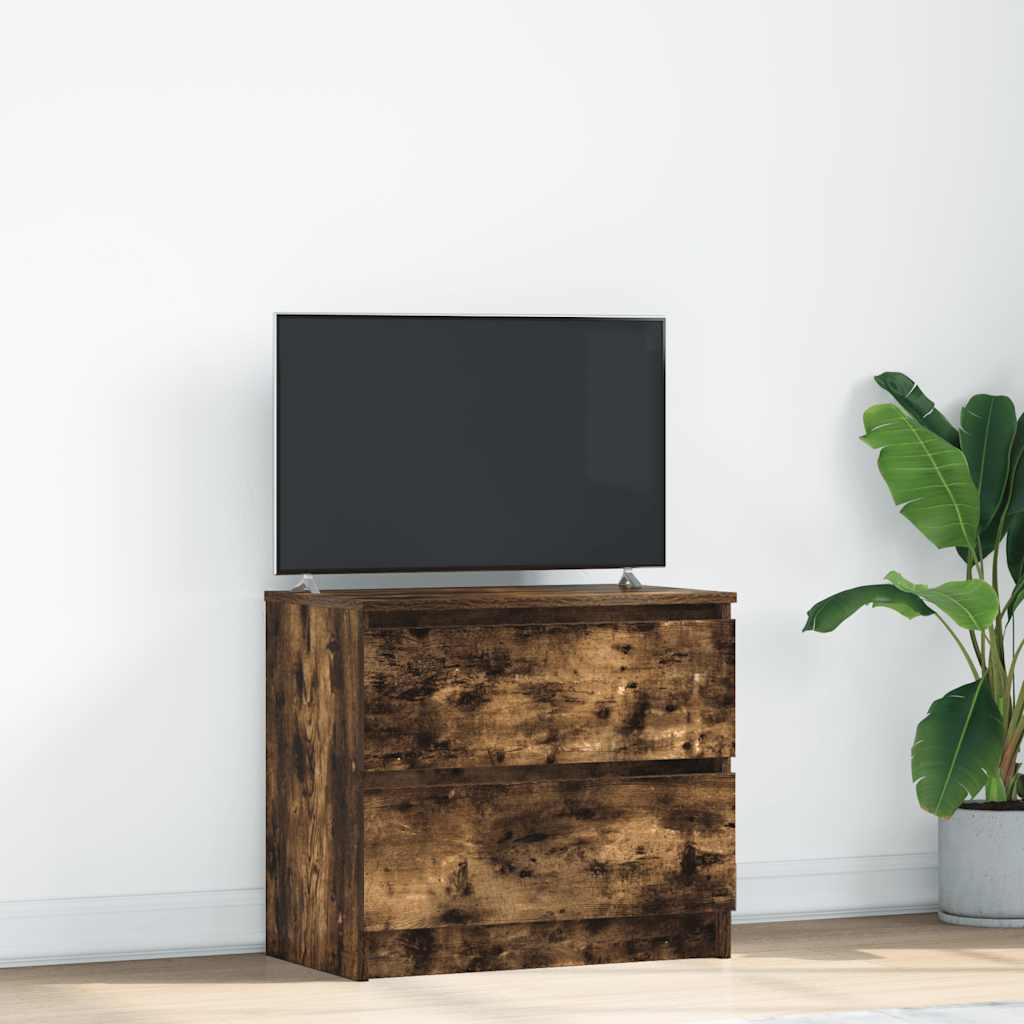 Tv-Bord 100X35X54 Cm Konstrueret Træ Etræsfarve - 60 cm / Røget eg