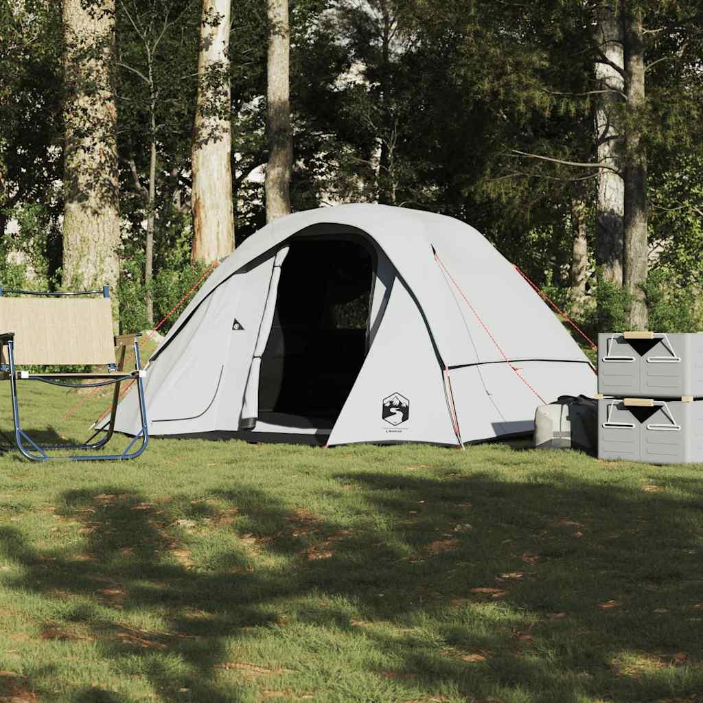 4-personers campingtelt vandafvisende mørklægningsstof hvid