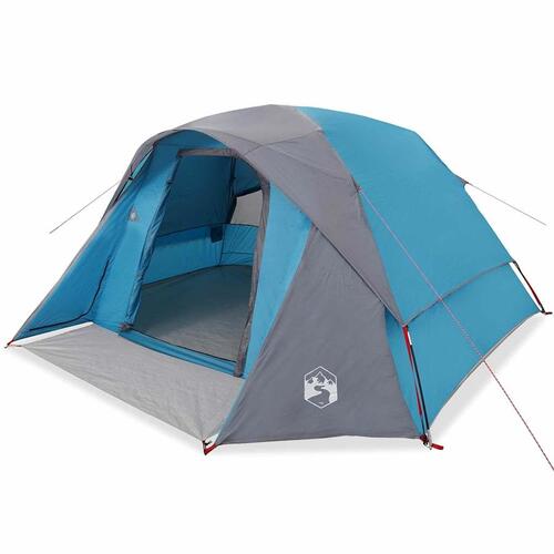 4-personers campingtelt vandafvisende blå