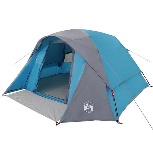 4-personers campingtelt vandafvisende blå