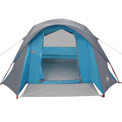 4-personers campingtelt vandafvisende blå