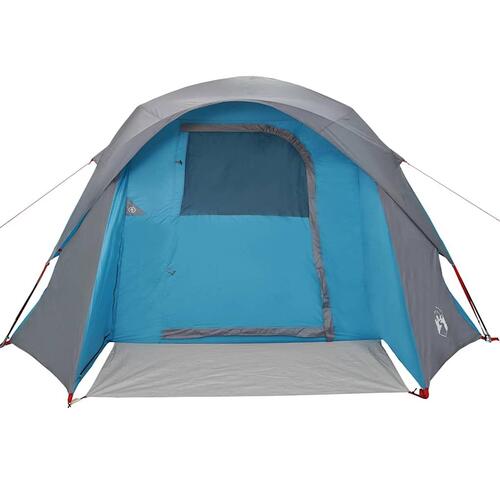 4-personers campingtelt vandafvisende blå