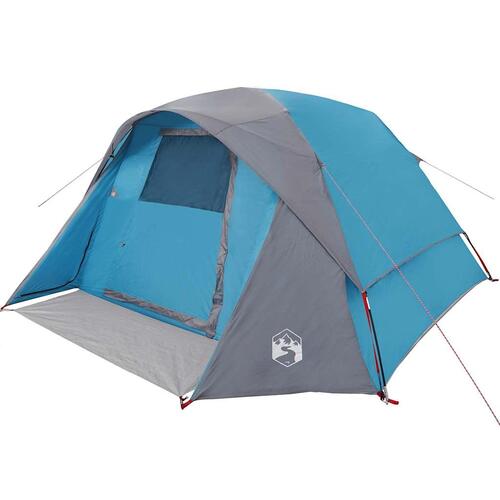 4-personers campingtelt vandafvisende blå