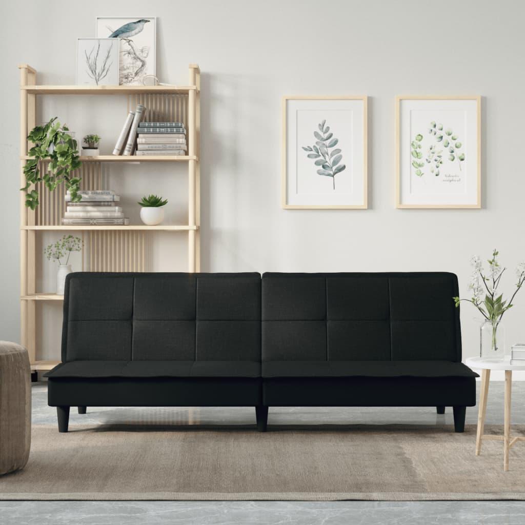 Sovesofa stof sort billede