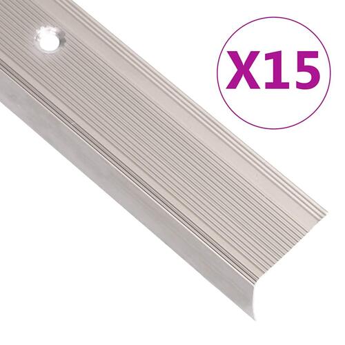Trappelister 15 stk. L-facon 100 cm aluminium champagnefarvet