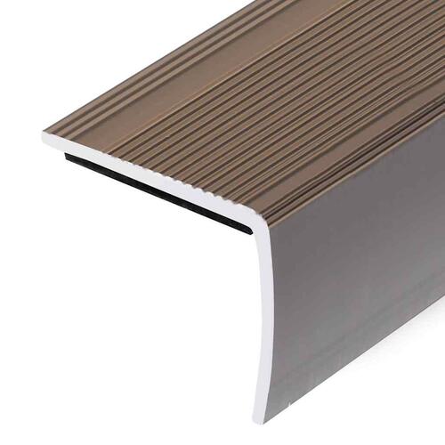 Trappelister 15 stk. L-facon 100 cm aluminium brun