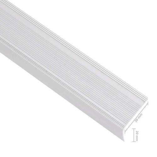 Trappelister 5 stk. L-facon 100 cm aluminium sølvfarvet
