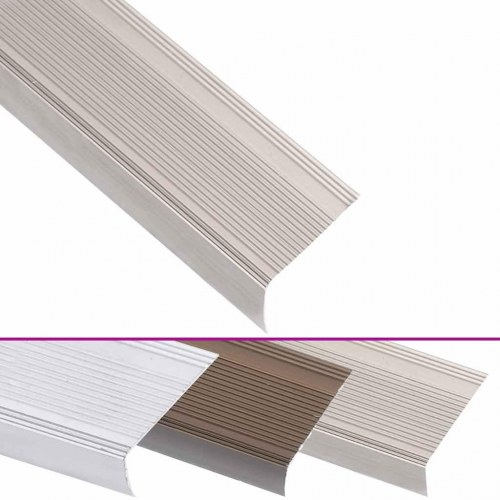 Trappelister 5 stk. L-facon 90 cm aluminium champagnefarvet