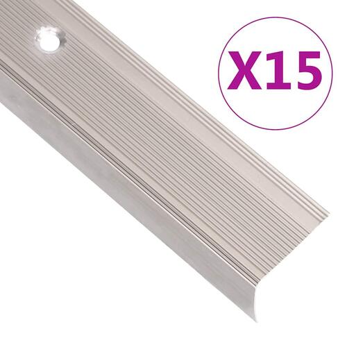 Trappelister 15 stk. L-facon 100 cm aluminium champagnefarvet