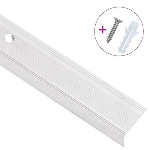 Trappelister 5 stk. L-facon 100 cm aluminium sølvfarvet