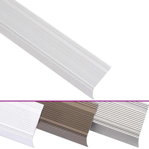 Trappelister 5 stk. L-facon 90 cm aluminium sølvfarvet