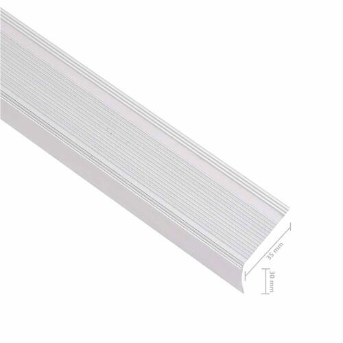 Trappelister 5 stk. L-facon 90 cm aluminium sølvfarvet