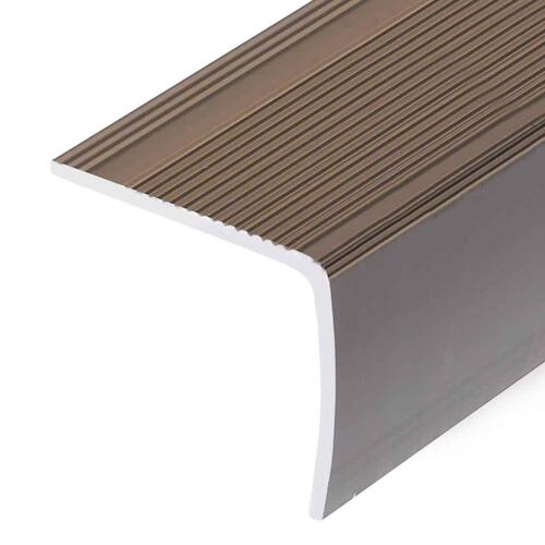 Trappelister 15 stk. L-facon 90 cm aluminium brun