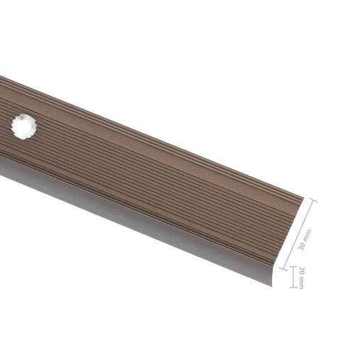 Trappelister 15 stk. L-facon 90 cm aluminium brun