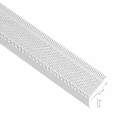 Trappelister 15 stk. L-facon 90 cm aluminium sølvfarvet