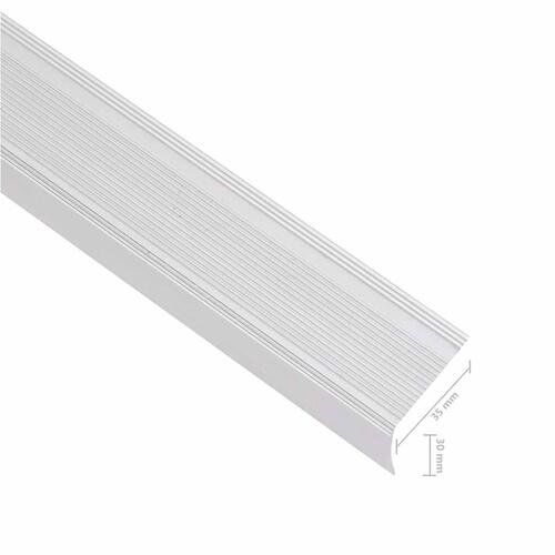 Trappelister 15 stk. L-facon 100 cm aluminium sølvfarvet