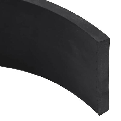 Gummikant til sneplov Sort 200x8x1 cm