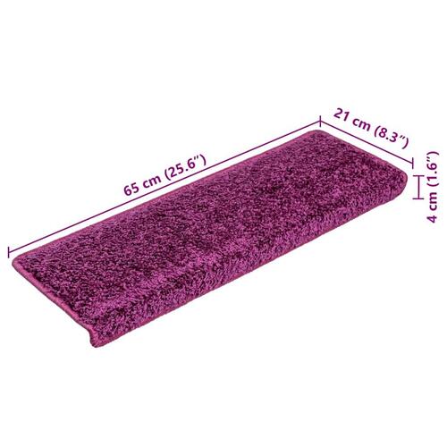 Trappemåtter 20 stk. 65x21x4 cm violet