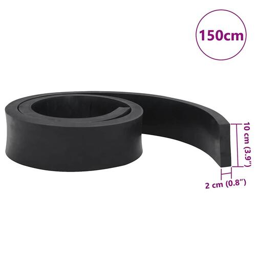 Gummikant til sneplov 150x10x2 cm sort