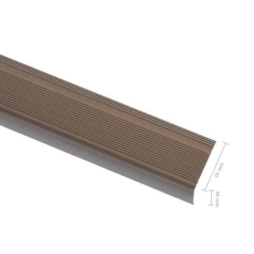 5 stk. trappelister L-facon 100 cm aluminium brun