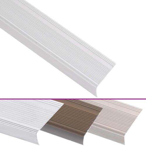 Trappelister 5 stk. L-facon 90 cm aluminium sølvfarvet