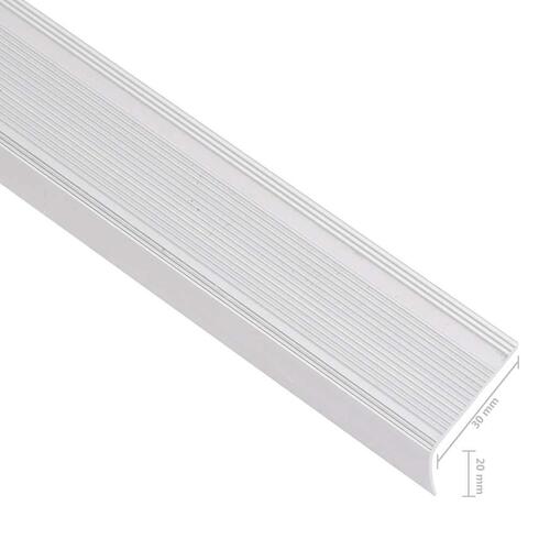 Trappelister 5 stk. L-facon 90 cm aluminium sølvfarvet
