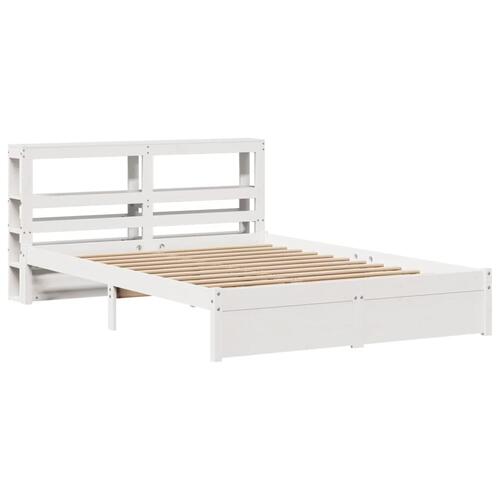 Sengeramme med hovedgærde uden madras Hvid 140x190 cm