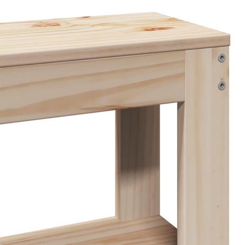 Sengeramme med sengegavl 75x190 cm massivt fyrretræ