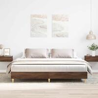 Sengestel uden madras 180x200 cm konstrueret træ brunt eg