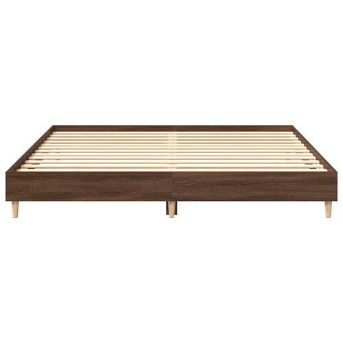 Sengestel uden madras 180x200 cm konstrueret træ brunt eg
